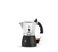 Bialetti coffee machine New Brikka, 2 cups (100ml), creamy espresso like in the bar, not suitable for induction cookers, measuring cup included, anti-scalding handle, elegant design, aluminium