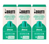 Bialetti Deca Decaf Smooth & Decaffeinated Coffee Capsules 10 Pods (Pack Of 3)