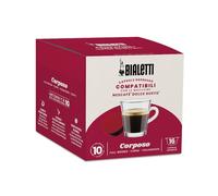 Bialetti Espresso Capsules Compatible with Dolce Gusto Machines, Italian Single Serve Pods, Corposo Flavor - 1 Count (Pack of 16), Ideal for Home or Office Use
