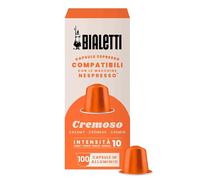 Bialetti Espresso Capsules Compatible with Nespresso Original - Italian Single Serve Pods, Cremoso Roast (Pack of 100)
