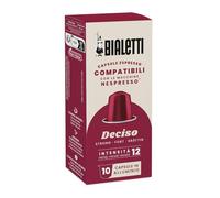 Bialetti Espresso Capsules Compatible with Nespresso Original - Italian Single Serve Pods, Deciso Roast (Pack of 10)