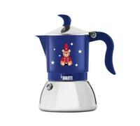 Bialetti Fiammetta Induction Bear Christmas 2025, Aluminium Mocha with Steel Base, Suitable for Induction Coffee Maker, Blue, Joyful Memories Special Edition