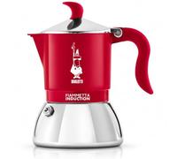 Bialetti Fiammetta Induction Moka 2 Cups Red Candy Land | Suitable for induction, 100 ml of coffee, silicone handle, Christmas collection, hand wash