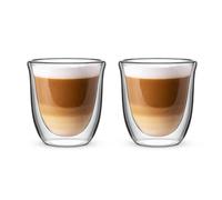 Bialetti Firenze Double Walled Flat White Glasses 200ml Set of 2