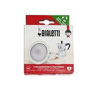 Bialetti Gasket & Filter - Moka/Dama (2 Cup), Aluminio, Color Blanco (0800002)