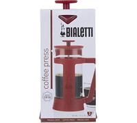 Bialetti GoodCook Coffee Press Stainless Steel Plunger and Heat Resistant Removable Borosilicate Glass, Red