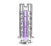 Bialetti Holder Tower in steel with swivel base-Holds up to 28 Capsules