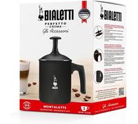 Bialetti Manual Milk Frother 3 Cup - Stovetop Tuttocrema 166ml Black Aluminium