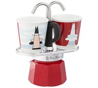 Bialetti Mini Express Kandisky, Cup + 2 Shot Glasses, Coffee Maker, Aluminium