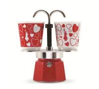 Bialetti Mini Express Mocha Set With 2 Heart Cups 90ml