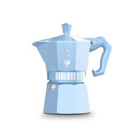 Italian Coffee Maker - BIALETTI - MOKA Exclusive - 3 cups - Pastel Blue - Varnished Aluminum - Vintage Design