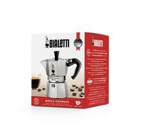 Bialetti Moka Express 2 Cups Coffee Maker, Anti-Sburn Handle, Not Suitable for I