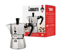 Bialetti Moka Express Aluminium Stovetop Coffee Maker (2 Cup), 8x11x11 cm, Silver