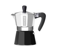 Bialetti MOKA EXPRESS Black Pearl 1-3 Cup Moka Coffee Maker, Silver