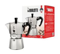 Bialetti Moka Express Caffettiera in Alluminio, 6 Cups, Acciaio Inossidabile, Argento,270 milliliters, Silver