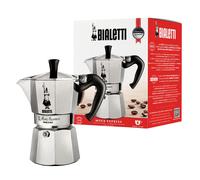 Bialetti Moka Express Caffettiera in Alluminio, 6 Cups, Acciaio Inossidabile, Argento,270 milliliters, Silver