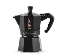 Bialetti Moka Express Iconic Italian Stovetop Espresso Maker (Black/Gold, 3 Cups)