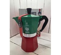 Bialetti Moka Express Tricolore 6 Cup Moka Pot Espresso Maker Aluminium