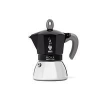 Bialetti New Moka Induction Induction Coffee Pot, 6 Cups, 280 ml, Aluminium, Black