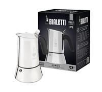 Bialetti - New Venus Induction, stainless steel hob espresso coffee maker, suitable for all heat sources, 6 cups, aluminum, silver