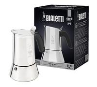 Bialetti New Venus Italian Coffee Maker (Induction), Stainless Steel, Silver