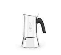 Bialetti - New Venus, stainless steel espresso coffee machine, suitable for all types of stoves, 2 cups (85 ml), aluminium, silver (Not induction safe)