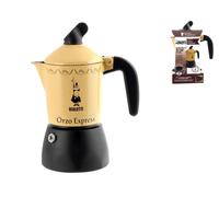 Bialetti Orzo Express Gran Gala 2 Cups Aluminum, Yellow/Black