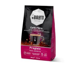 Bialetti Pregiato Ground Coffee for Cafetiere & French Press - 100% Arabica, Italian Coffee Beans with Rich Aroma - Coarse Grind for Manual Coffee Machine & Aeropress (300 gm (Pack of 1), Pregiato)