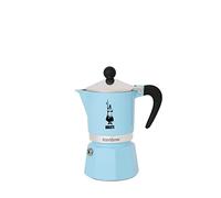 Bialetti Rainbow Stovetop Espresso Coffee Maker - Aluminium - Light Blue - 1 Cup
