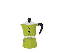 Bialetti Rainbow Caffettiera Colorata, Alluminio, Verde, 1 Tazza,Green,30 x 20 x 15 cm