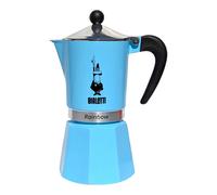 Bialetti Rainbow Light Blue Moka Pot, Caffetiera Azzurra- 6 Espresso Cups