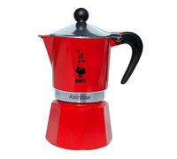 Bialetti Rainbow Red Moka Pot, Caffettiera Rossa - 3 Espresso Cups