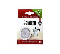 Bialetti Ricambi, Includes 1 Gasket and 1 Plate, Compatible with Moka Express 2 cups and Moka Induction