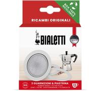 Bialetti Ricambi, Includes 3 Gaskets and 1 Plate, Compatible with Moka Express