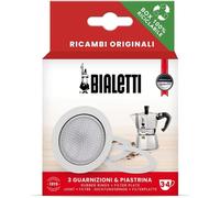 Bialetti Ricambi, Includes 3 Gaskets and 1 Plate, Compatible with Moka Express