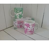 Bialetti - Romantic Wild Mug 315ml x2 Coffee Cup Coffee Mug Pink & Green