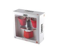 Bialetti Set Mini Express with 2 Espresso Cups, Aluminium, Red, 30 x 20 x 15 cm