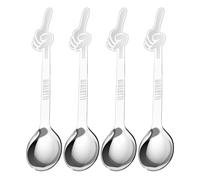 Bialetti Set of 4 Spoons OMINO Coffee Spoons, Metal, Multicoloured, Single
