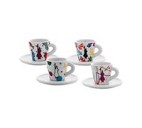 Bialetti Set of 4 cups with saucer Espresso Arte