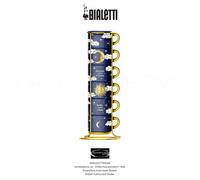 Bialetti Moka Induction 4 Cups + Stackable Set of 6 Cups Cielo Stellato