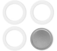 Bialetti Spare Parts, Includes 3 Gaskets and 1 Plate, Compatible with Moka Expr