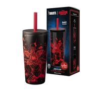 Bialetti Stranger Things Thermal Tumbler with Straw - Glow in the Dark - Perfect Temperature Seal - No Dishwasher - 900ml
