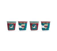 Bialetti Winter Wonderland Turquoise Porcelain 90ml 4 Piece Coffee Mugs Set - Br
