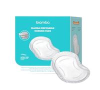 Biamba 60-Pack Disposable Nursing Pads for Breastfeeding - Ultra Thin Breast Pads for Leaking Milk Disposable with 3D Absorption & Leak Protection, Individually Wrapped, Day & Night Nursing Essentials