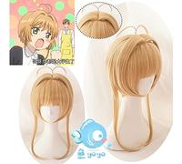 Biamoxer 2018 Card Captor Sakura Cosplay Wigs CLEAR CARD KINOMOTO SAKURA Cute Hair Wig Halloween Anime Lolita
