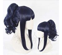 Biamoxer Adult Hyuga Hinata Cosplay Wigs Curly Pigtails Synthetic Hair Wig