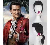 Biamoxer Beauty and the Beast Prince Gaston Wig Black Short Wig Cosplay Halloween Role Play Hair One Size Black