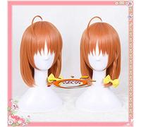 Biamoxer Lovelive ! Sunshine !! Cosplay Wig Aqours Takami Chika School Idol Project Orange Short Straight Synthetic Facial Hair