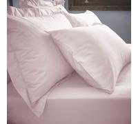 Bianca Fine Linens Bedroom 200 Thread Count Cotton Percale Fitted Sheet 32Cm Depth Blush Pink