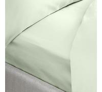 Bianca 400 Thread Count Cotton Sateen Double Flat Sheet Green